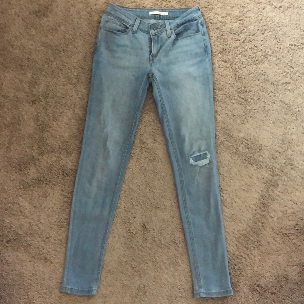 Levi women’s jeans light wash super skinny